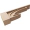 Ekena Millwork 4"W x 24"D x 8"H Thin Alma Rough Cedar Woodgrain TimberThane Corbel, Primed Tan CORUR04X24X08ALMRCPR - alternate 6